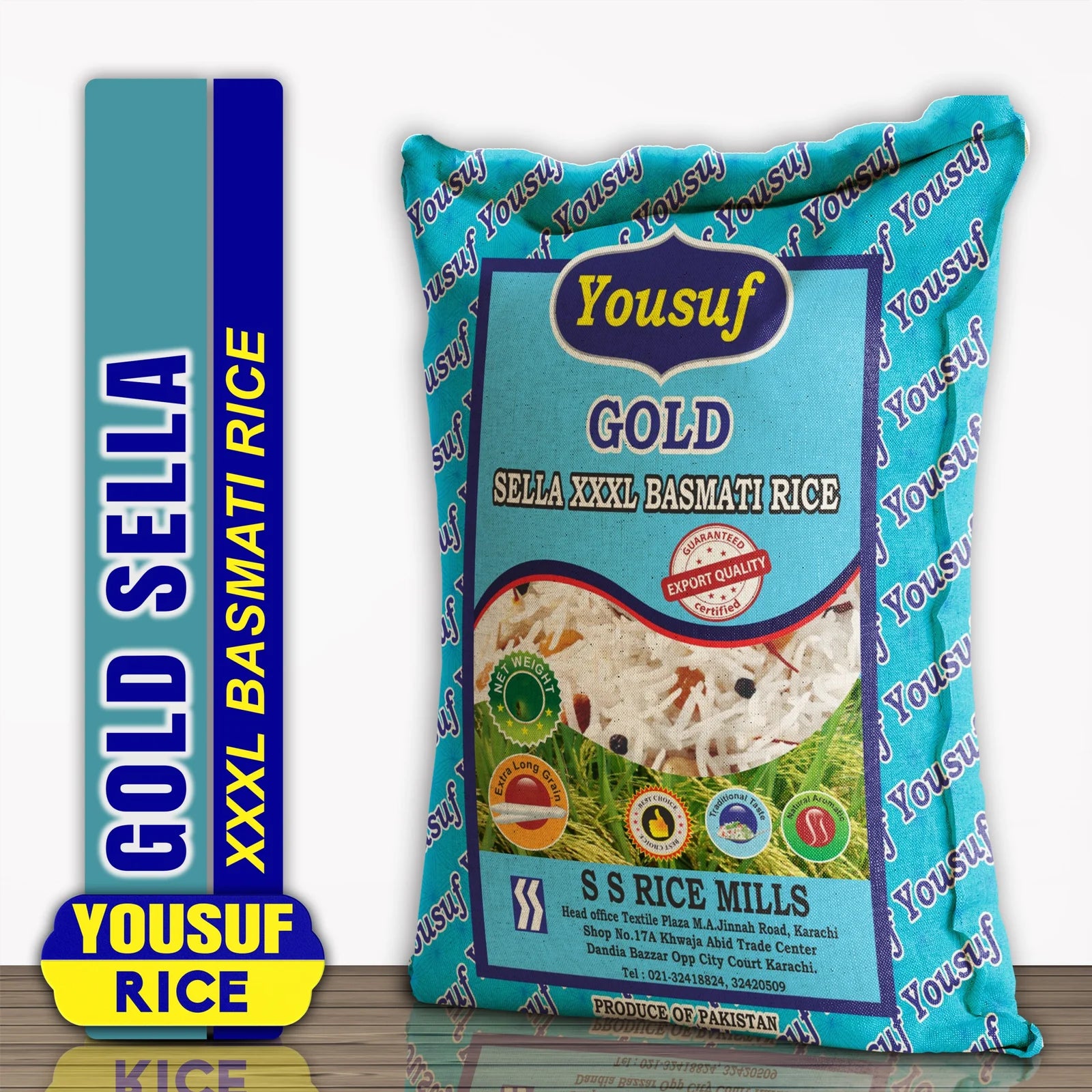 Sinara Rice Gold Gold Sella Basmati Rice – Premium Quality Pakistani Basmati Rice for Y ...
